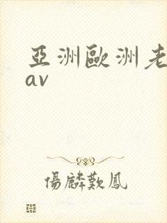 亚洲欧洲老熟女av
