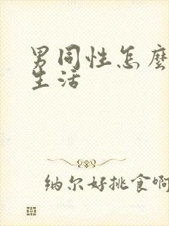 男同性怎么过性生活