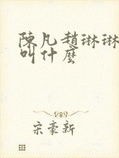 陈凡赵琳琳小说叫什么