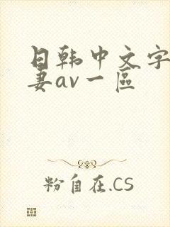 日韩中文字幕人妻av一区