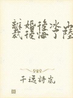 离婚后冰山女总裁后悔了陆尘封面