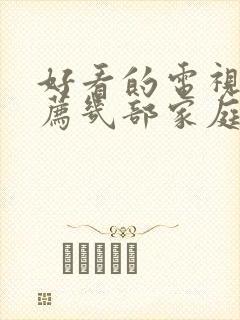 好看的电视剧推荐几部家庭剧封面