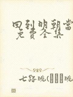 回到明朝当王爷 免费全集封面