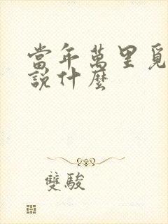 当年万里觅封侯说什么