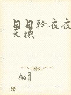 日日干夜夜骑天天操封面