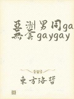 亚洲男同gay无套gaygay