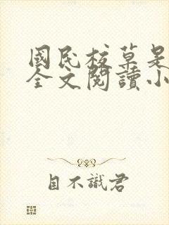 国民校草是女生全文阅读小说