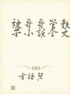 被哥哥管教的日子小说全文免费阅读封面