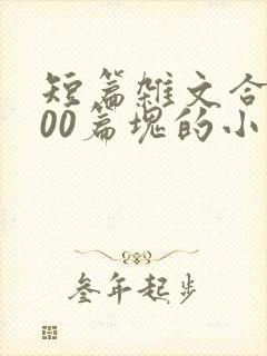 短篇杂文合集500篇块的小说