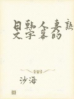 日韩人妻熟女中文字幕的