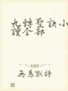 九转圣诀小说阅读全部