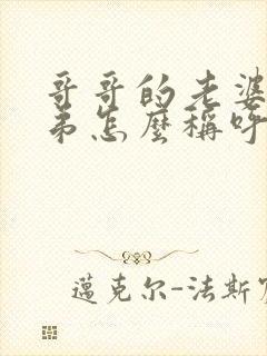 哥哥的老婆的弟弟怎么称呼