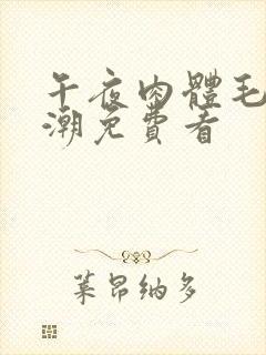 午夜肉体毛片高潮免费看封面