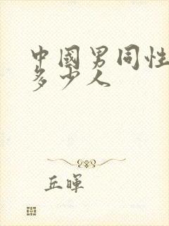 中国男同性恋有多少人封面