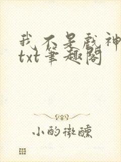 我不是戏神小说txt笔趣阁