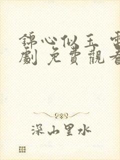 锦心似玉 电视剧 免费观看