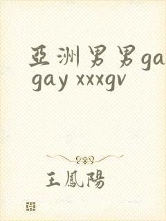亚洲男男gay gay xxxgv封面