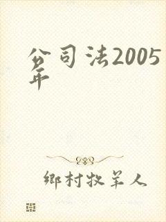 公司法2005年封面
