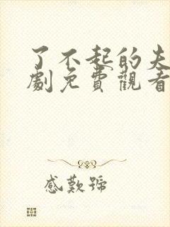 了不起的夫人短剧免费观看全集高清