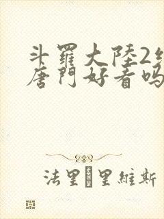 斗罗大陆2绝世唐门好看吗