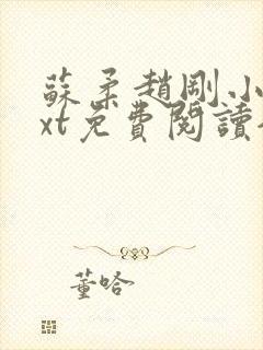 苏柔赵刚小说txt免费阅读全文封面