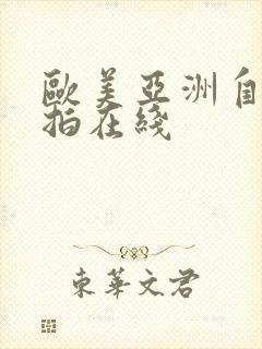 欧美亚洲自拍偷拍在线封面