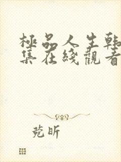 极品人生韩剧全集在线观看免费