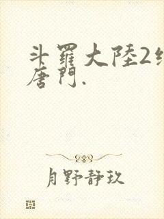 斗罗大陆2绝世唐门.封面