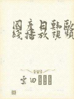 国产日韩欧美在线播放视频