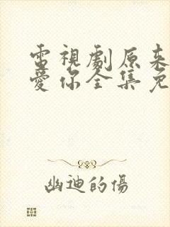 电视剧原来我很爱你全集免费观看