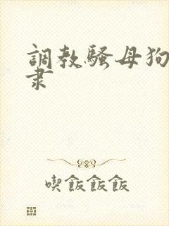 调教骚母狗贱奴隶