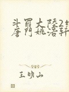 斗罗大陆2绝世唐门姚浩轩封面