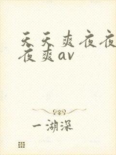 天天爽夜夜爽夜夜爽av封面