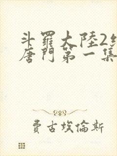 斗罗大陆2绝世唐门第一集