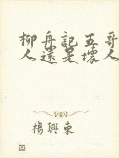 柳舟记五哥是好人还是坏人封面