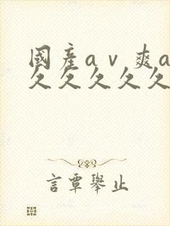 国产aⅴ爽av久久久久久小说