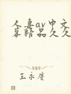 人妻av中文字幕精品久久久