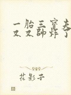 一胎三宝夫人又又又帅炸了