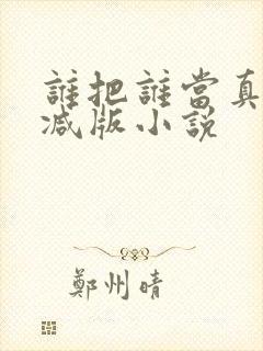 谁把谁当真无删减版小说封面