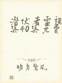 潜伏者电视剧全集40集免费观看