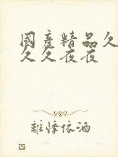 国产精品久久久久久夜夜