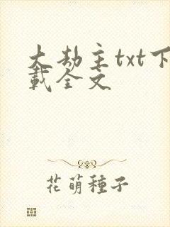 大劫主txt下载全文