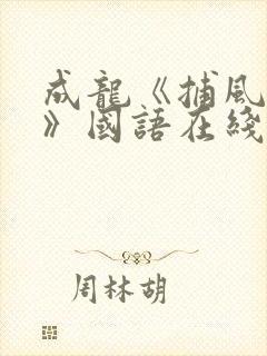 成龙《捕风捉影》国语在线观看免费