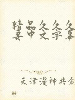 精品久久久久人妻中文字幕封面