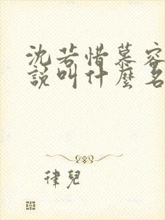 沈若惜慕容珩小说叫什么名字啊