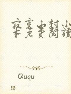 寂寞山村小说全本免费阅读