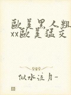 欧美黑人粗大xxx欧美猛交