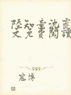 陆知意沈霁川全文免费阅读