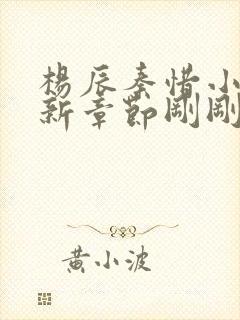 杨辰秦惜小说最新章节刚刚更新