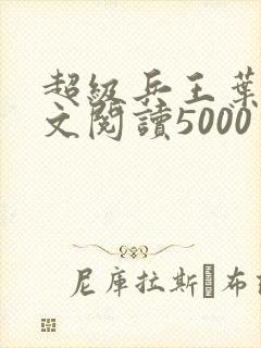 超级兵王叶谦全文阅读5000